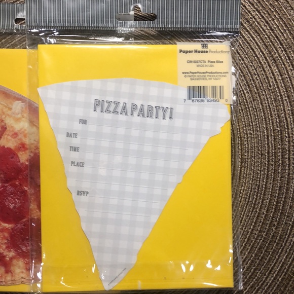 2 Pkgs Pizza Party Invitations - Picture 2 of 2